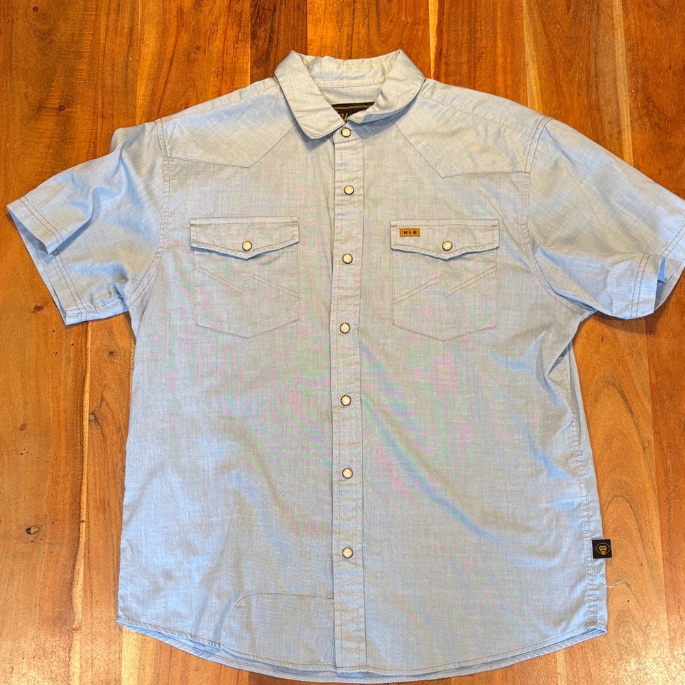 Howler Brothers Light Blue Casual Button Down Shirt
